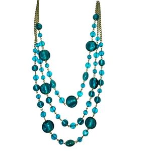 Blue Stone Silver Necklace